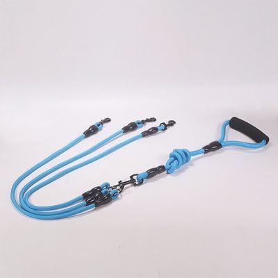 Dog Leash pet Dog Leash Nylon Rope Double Dual Two Heads Dogs Leash Two And More Dogs Collars Harness Leads 1Pcs Blue Three Ropes