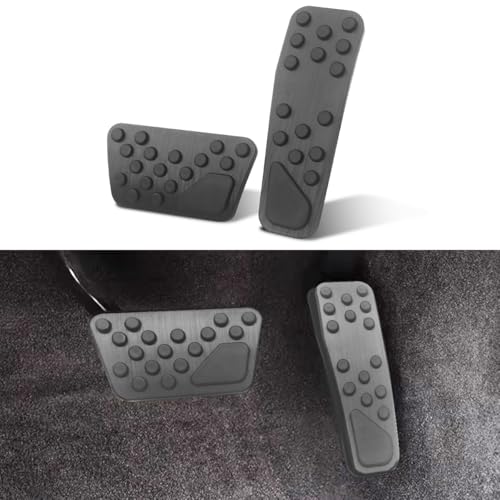 Image of Black Foot Brake Gas Pedal Cover Compatible for Dodge Chrysler
