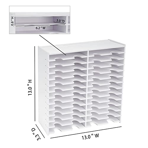 Image of Krafetto 26 Grids Ink Pad Storage Rack, Wall-mountable Stamp Pad Organizer Holder Compatible with 3 inch x 3 inch Ink Pads(Grid Size 6.2 inch W x 3 inch D x 0.8 inch H)