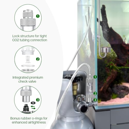 Image of LINLAN CO2 Bubble Counter with Check Valve, Thread Connection