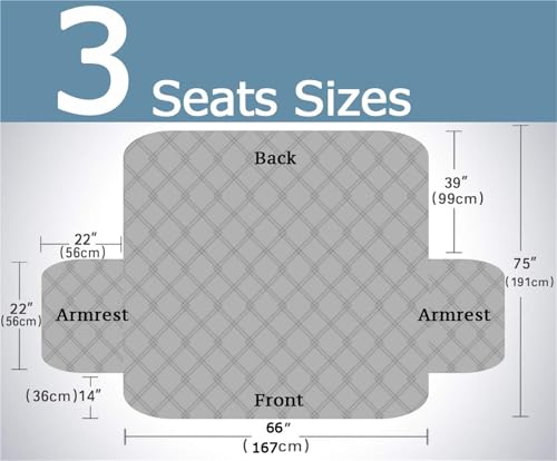 Couvre fauteuil matelassé haut de gamme et imperméable 167 cm
