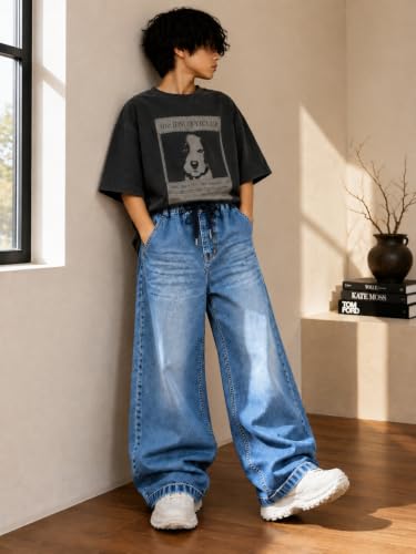 Image of Ben Martin Junior's Boys Jeans Pant || Kids Jeans for Boys || Denim Baggy Pants || Loose Fit Casual Trousers for Children