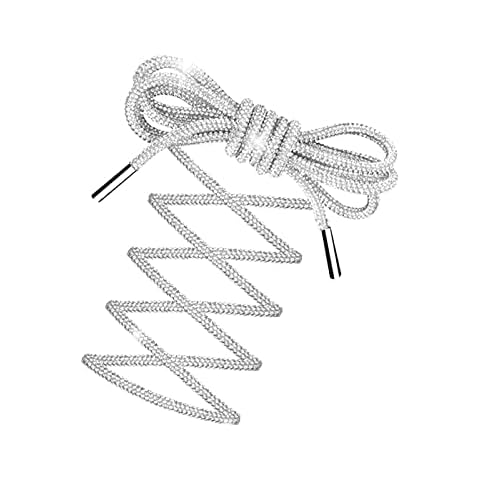 Rhinestones Glitter Rope, Crystal Bling Bling Round Cords Elastic Shoe Lace Rhinestones Belt Exquisite Dress Laces Ideal for Pants Shoes Hoodies Sneakers Wedding Dress Decoration Cover