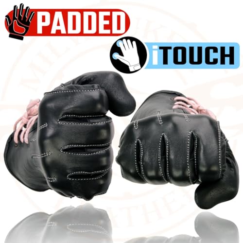 Image of Milwaukee Leather Women's Leather Lightweight Motorcycle Lined Driving Hand Gloves - X-Small