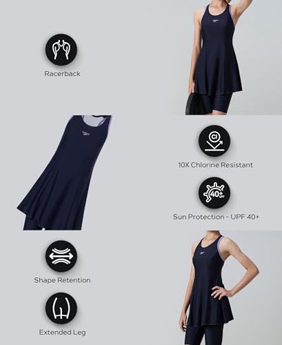 Image of Speedo Girl's Endurance 10 Racerback Swimdress with Boyleg