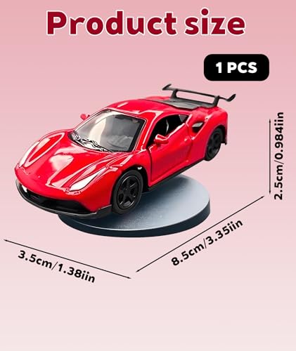 Image of Drifting Car Dashboard, Car Model with Self Adhesive Stylish Car Dashboard Accessories for Home Decor Birthday Gift Ideal for Automotive Enthusiasts (Red)