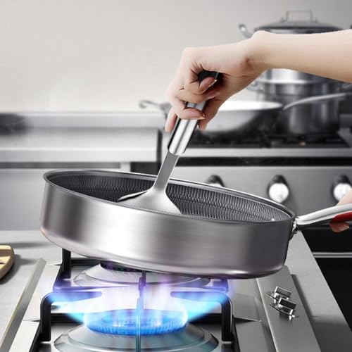 Wok pequeño antiadherente 10.2 pulgadas acero inoxidable miniatura 2