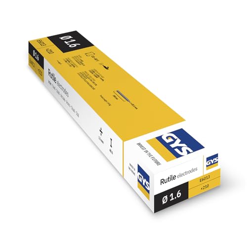 GYS, Métal d'Apport MMA, 210 Baguettes/Électrodes de Soudage Enrobées Rutiles E6013 Ø 1,6 mm x 300 mm, Demi-Étui, Pour Soudage Acier Toutes Positions