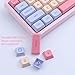 Hyekit Marshmallow Keycaps - 132 Keys, Dye-Sublimation, Cute Design, XDA Profile, Cherry Gateron MX Switch Compatible