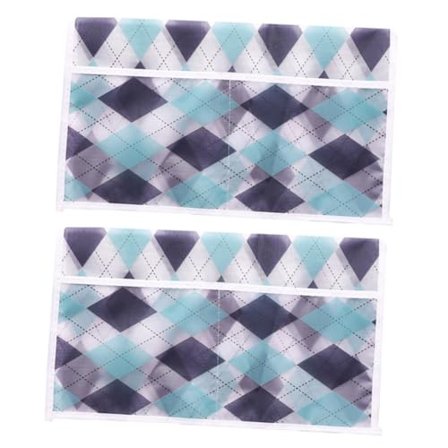 FUNOMOCYA 2pcs Microwave Oven Cover Towel Random Pattern Decorative Protector for Kitchen Stylish Design Side Storage Pockets Reduces Dampness for Use
