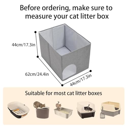 Arenero para gatos con valla alta antisalpicaduras y diseño superior abierto ideal para balcones 5