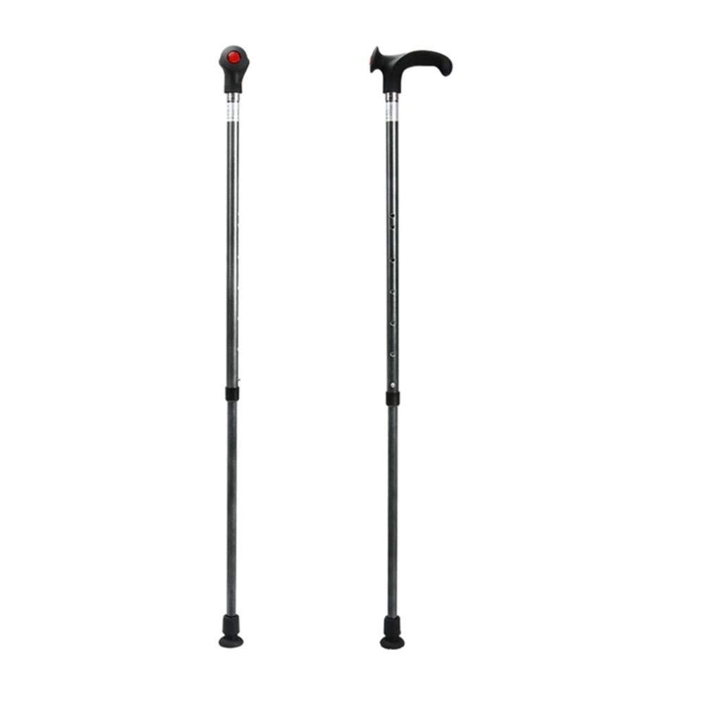 Laska - ergonomiczny uchwyt 7 regulowana wysokość, laski dla starszych mężczyzn, kobiet rannych niepełnosprawnych, kule ruchowe z antypoślizgową podstawą Heavy Duty Interesting