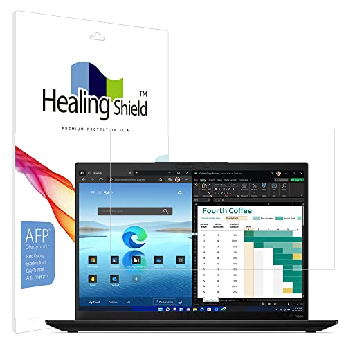 Healingshield XLV[tیtB Screen Protector Oleophobic AFP Clear Film Compatible with Lenovo ThinkPad X1 Nano Gen 2
