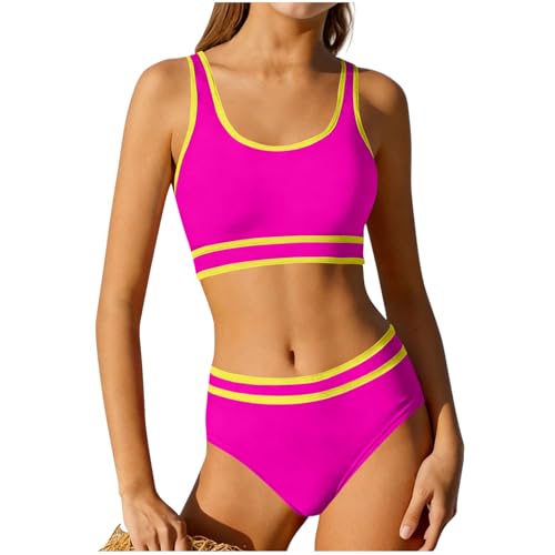 Teen Bathing Suits Girls Bathing Suit High Waisted Swimsuit Summer Fashion Swimming Adjustable Straps Swimwear 2 Piece Sets for Teens