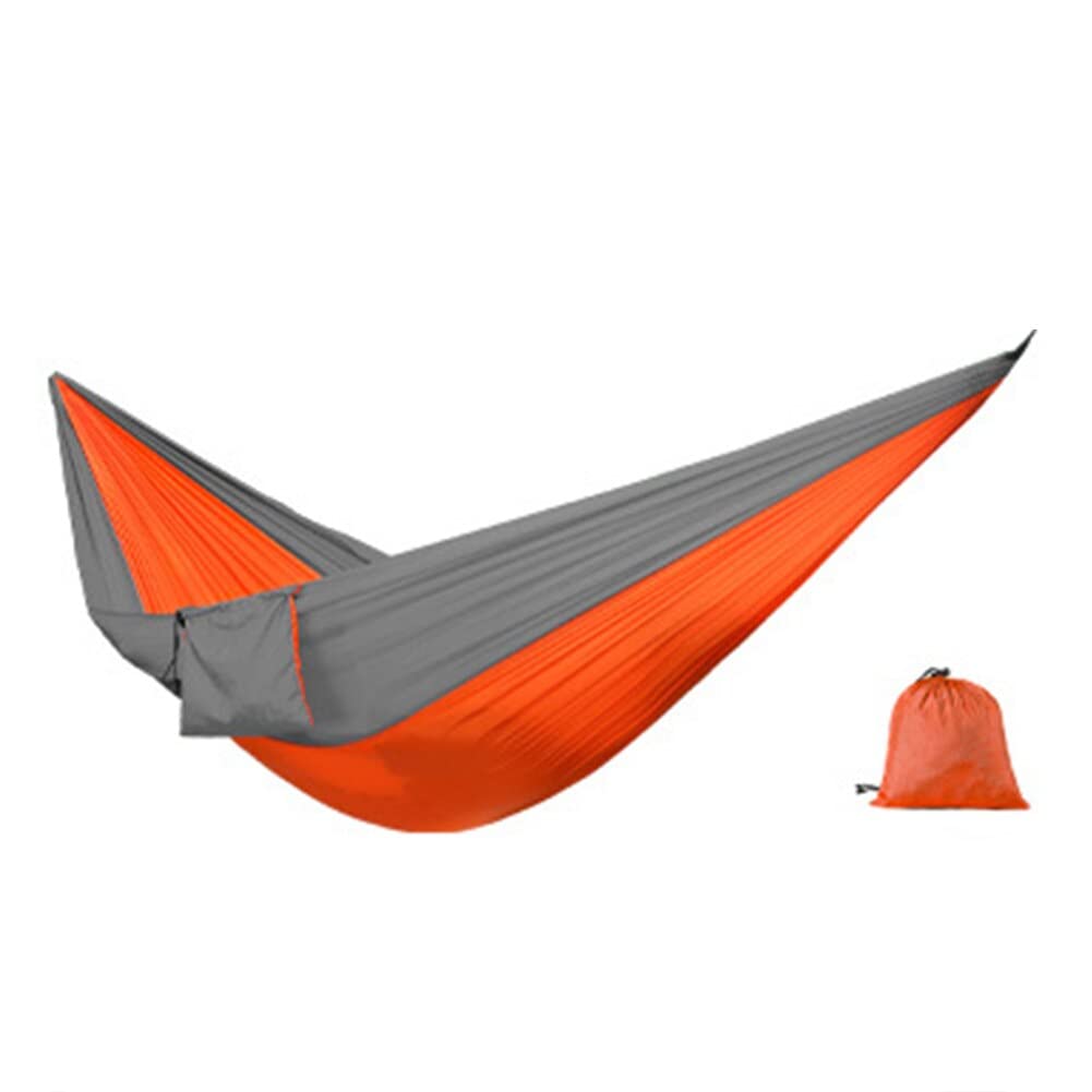 Hamac extérieur pour Dormir Suspendu balançoire lit randonnée Camping hamac Portable Double hamacs avec Mousqueton Cordes Sac de Rangement hamacs (Color : A)