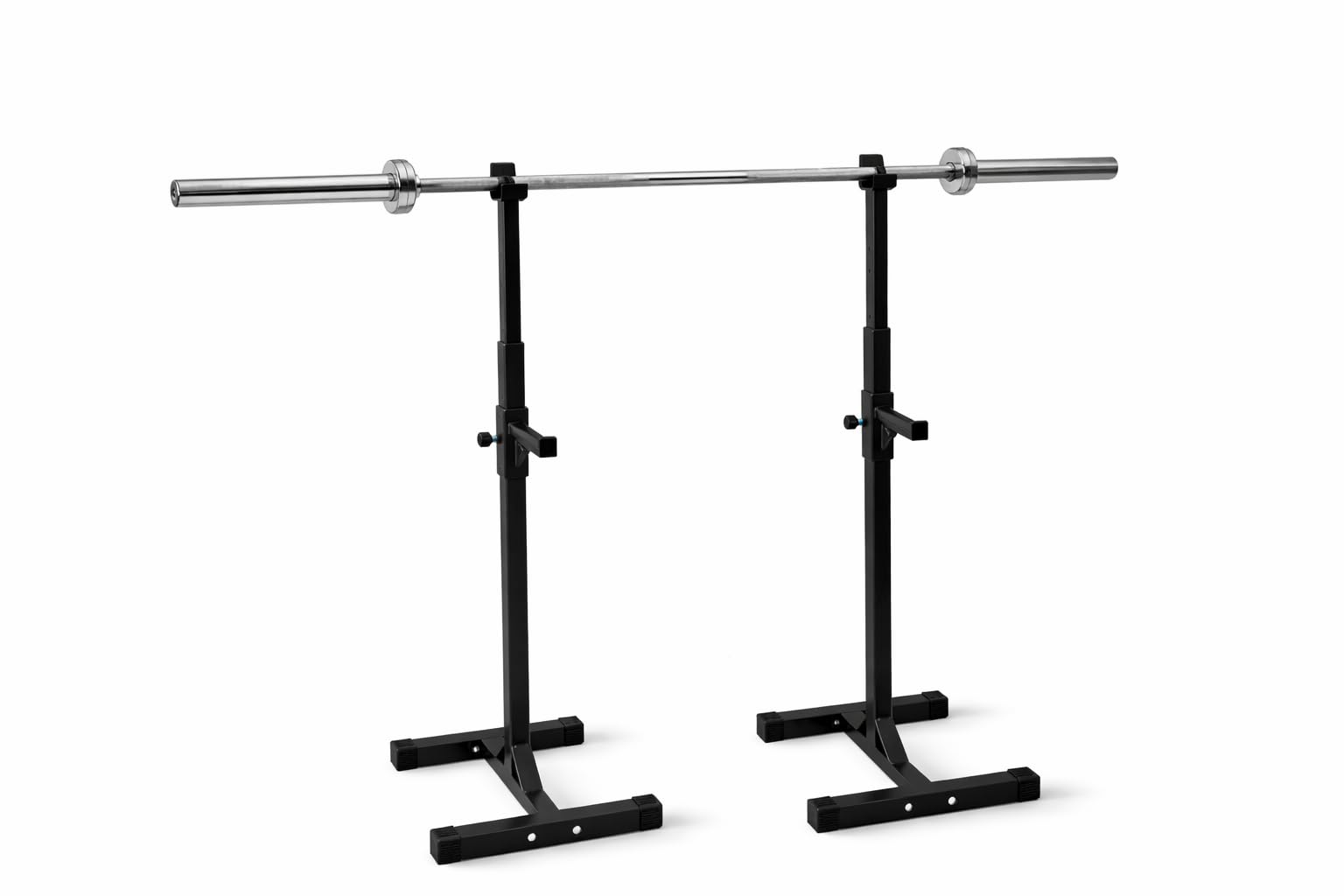 Squat Rack höhenverstellbar 115–155 cm – Langhantelständer mit Hantelablage, Kniebeugenständer für Krafttraining, verstellbarer Hantelständer, geeignet für Bankdrücken, Squats & Langhanteltraining