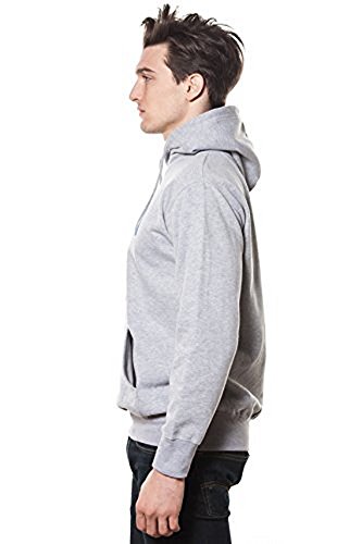 Adult Oxford Grey Pullover Hoodie with Navy Print (Medium)2