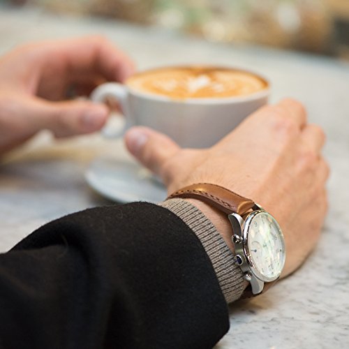 Clockwork Synergy - Gentlemen’s Collection Ss Leather Watch Band Straps 26mm - Brown Vintage - Men Women