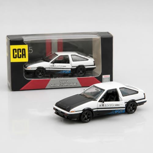 Image of Wizplex CCA Toyota AE86 H2 Hydrogen 1:64 Officially Licensed Premium Die Cast Metal Car in Acrylic Display Case - Openable Doors, Collectible JDM Classic Coupe Showpiece for Collectors & Kids 3+
