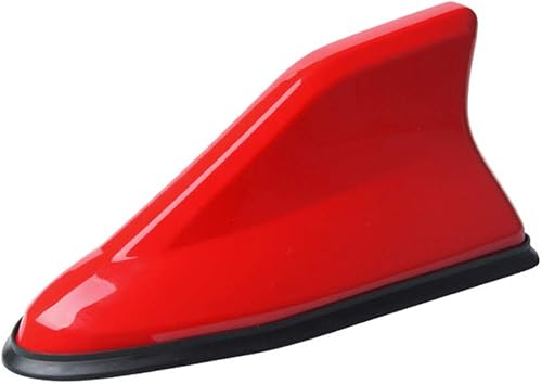 idain Antena funcional montada en techo universal para coche, antena de señal de aleta de tiburón, rojo