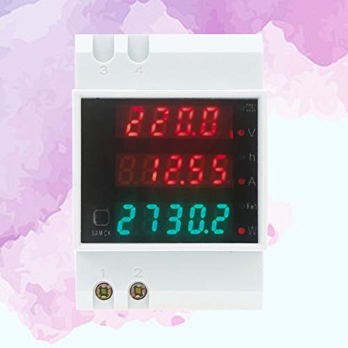 ULTECHNOVO Medidor de Energia Medidor de Energia de AmperÃ­metro de InstalaÃ§Ã£o Em Trilho Medidor d