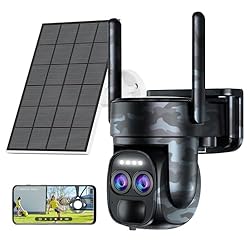 【10XZoom】4K Cámara de vigilancia WiFi exterior ina...: 【Píxeles HD 4K + visión nocturna de color】La cámara de seguridad solar Outdoor Wireless te ofrece imágenes y vídeos 4K (2560 x 1440) Full HD, 8mp, más nítidos que otras cámaras de seguridad de 1080p, tanto de día como de noche. Elige entre 3 modos de...