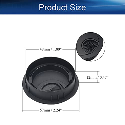 Yinpecly 4Pcs Metal Desk Grommet For Wire Organizer Fits 1.97"/50Mm Hole Cable Grommet Desk Hole Cover Matt Black For Office Computer Table Wire Cord Cable Managing&Hiding #TOP1