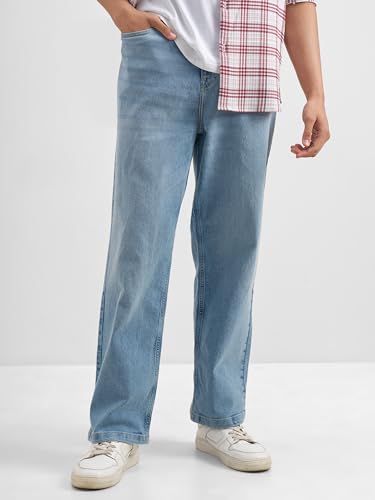 Image of Highlander Men's Straight Relaxed Fit Jeans | Stretchable | Everyday Comfort & Style| Jeans for Man|Premium Cotton Blend