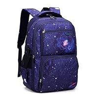 Bansusu Galaxy Prints Primary Middle School Boys Large Backpack Water Resistant Bookbag