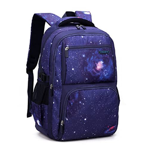 Image of Bansusu Galaxy Prints Primary Middle School Boys Large Backpack Water Resistant Bookbag