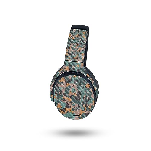 Image of MightySkins Carbon Fiber Skin Compatible with Skullcandy Crusher ANC 2 - Muted Camouflage | Protective, Durable Textured Carbon Fiber Finish | Easy to Apply