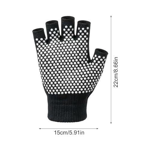 Non Slip Fitness Gloves, Half Finger Yoga Accessory, Lightweight Pull Up Workout, Durable Exercise Gear Extra, Comfortable Training Glove with Practical Style, Gloves for Ladies Mothers Beginners - Afbeelding 6