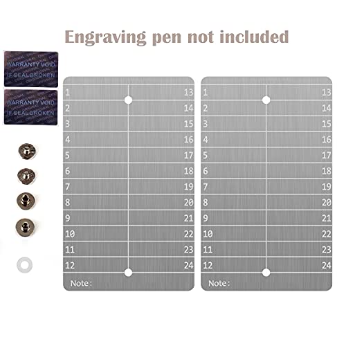 Crypto Wallet Bitcoin Wallet Cold Wallet Backup- Bip39 12 Or 24 Words Recovery Phrase Backup Cryptocurrency Wallet Seed Plate (2 Plates And Anti-Tamper Seals) (Aluminum) #TOP2