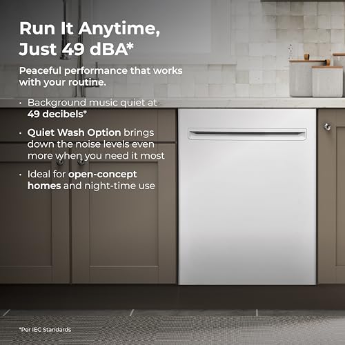 Kenmore 22-14632 24" Built-In Dishwasher - UltraWash Plus, SmartWash, Accela Wash, Sanitize Rinse, TurboDry, and Removable Third Rack - 15 Place Settings - 49 DBA - ENERGY STAR Certified - 24" - White - image 7