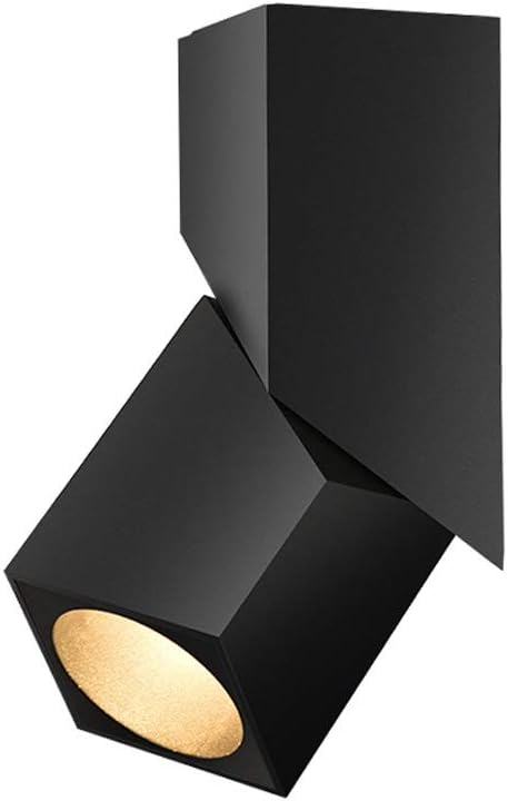 Recessed 90° Foldable Spotlight 360° Rotatable Ceiling Lighting Fixture Surface Mounted Downlight 7W AC 110-240V 3000K/4000K/6000K Ceiling Spot Lights for Picture Display Cloth Store Dining Room