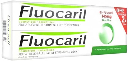 Fluocaril Bi-Fluorinated Mint Toothpaste 2 x 75ml