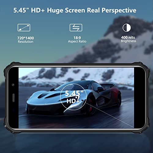 Fossibot Rugged Smartphone, 10600Mah Battery, Android 12 7+64Gb Rugged Phone, 24Mp Rear Camera, 5.45" Hd+ Compactness Cell Phone, 3.5W Loud Speaker, Ip68 Waterproof Unlocked Phone, Dual Sim 4G, Otg #TOP6