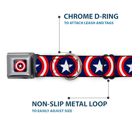 Collier chien Captain America Shield Repeat Buckle Down DC-WCA012-WL Large - 6