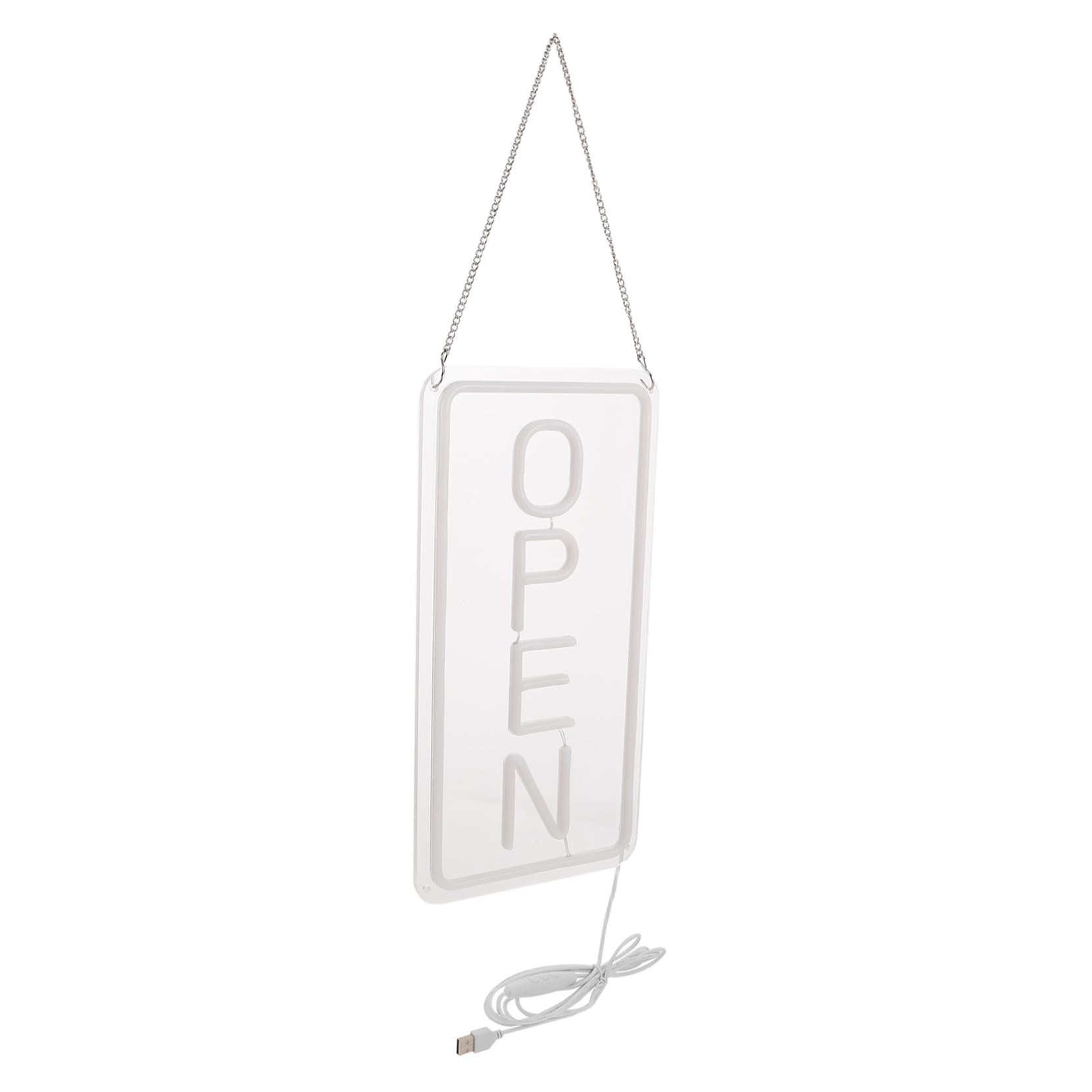 Letrero Neón Vertical LED Transparente para Tiendas y Restaurantes Luz Acrílica USB Iluminación y Resistente para Decoración de Pared