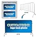CUSTOMTREND Custom Printed Crowd Barrier Cover with Logo Text, Personalized Crowd Control Barricade Jacket Cover for Event Setups Trade Shows Concerts Festivals Sporting Events