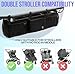 Double Stroller Organizer for Bob Duallie and Baby Jogger City Mini GT2 - Double Parent Stroller Caddy Organizer with Insulated Cup Holder and Cooler Bag, Double Baby Stroller Accessories