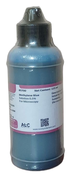 ALC Methylene Blue Solution 0.5% for Microscopy, 125 ml, Dark Blue Staining Solution, 85700-image-7