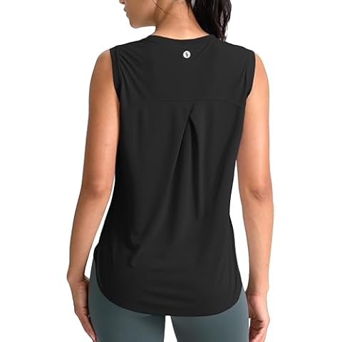 SANTINY Women's Active Workout Tank Cover