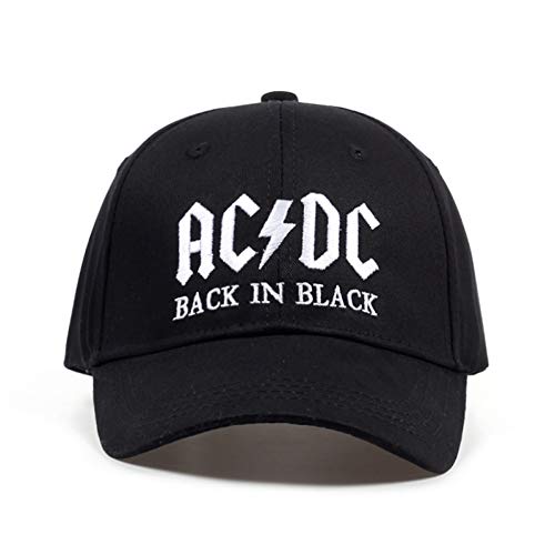 FHHYY Baseball Cap Baseball Kappe Mütze Cap Neue Band Baseball Cap Rock Hip Hop Cap Herren ACDC Hysterese Hut Stickerei Brief Casual Papa Hut,A Cover