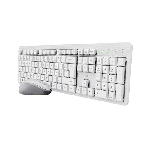 Teclados y Ratones Inalambricos Blancos Marca Trust