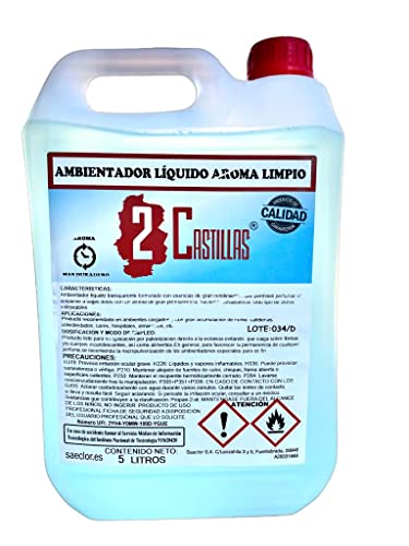 Ambientador Líquido Aroma Limpio para un Hogar Fresco y Agradable • Garrafa 5 litros
