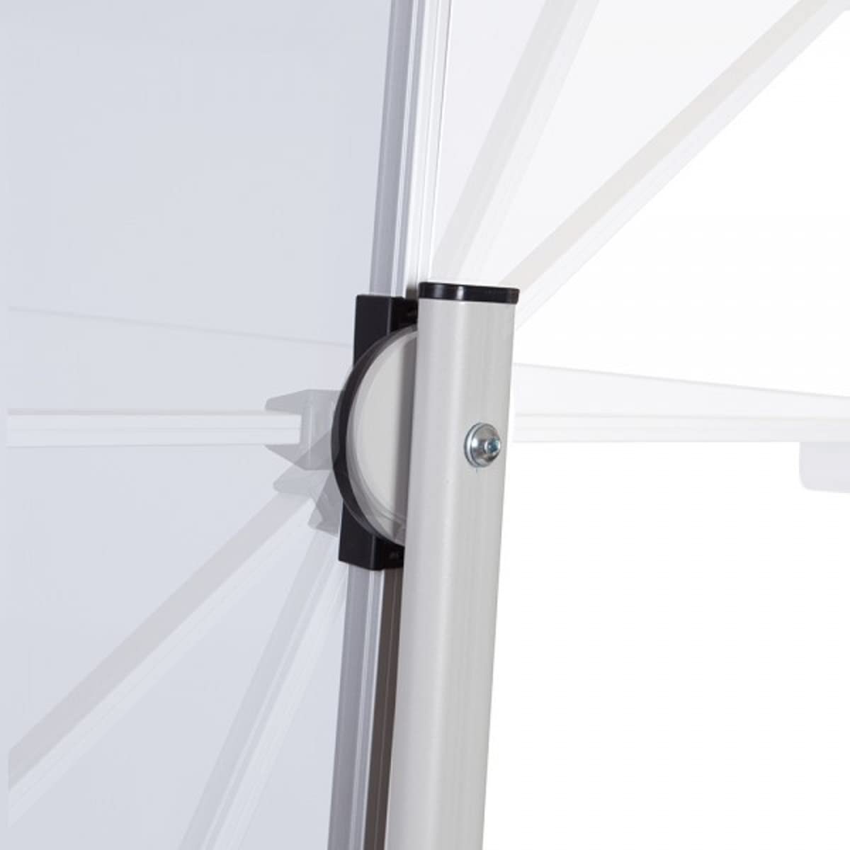 Pizarra Blanca Magnética Doble Cara Para Escritura Por Ambos Lados Más Soporte Móvil Universal con Ruedas. Sistema de Libre Rotación Giratorio 360º. FABRICADO EN ESPAÑA. (180 X 120 CM.)
