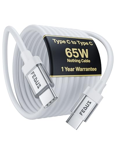 Image of FEDUS Zetta-X6I 65W Type C to Type C Cable 1M, Super Fast Charging PD /PPS USB C to C Data Cord for Nothing Phone 1,2,2a,3,CMF1,2, Samsung S24 Ultra, iPhone 15 /16 Pro Max, iPad, MacBook, Android Auto