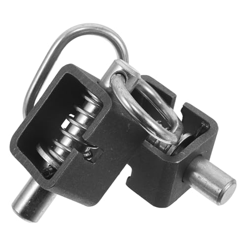 KONTONTY Pestillo de Puerta para Remolque de Carga 5/8 Soldado Resorte y Tubo Liso, Conjunto Metálico Resistente 2 Piezas, Pestillo Deslizante Resorte para Puertas de Remolques Utilitarios