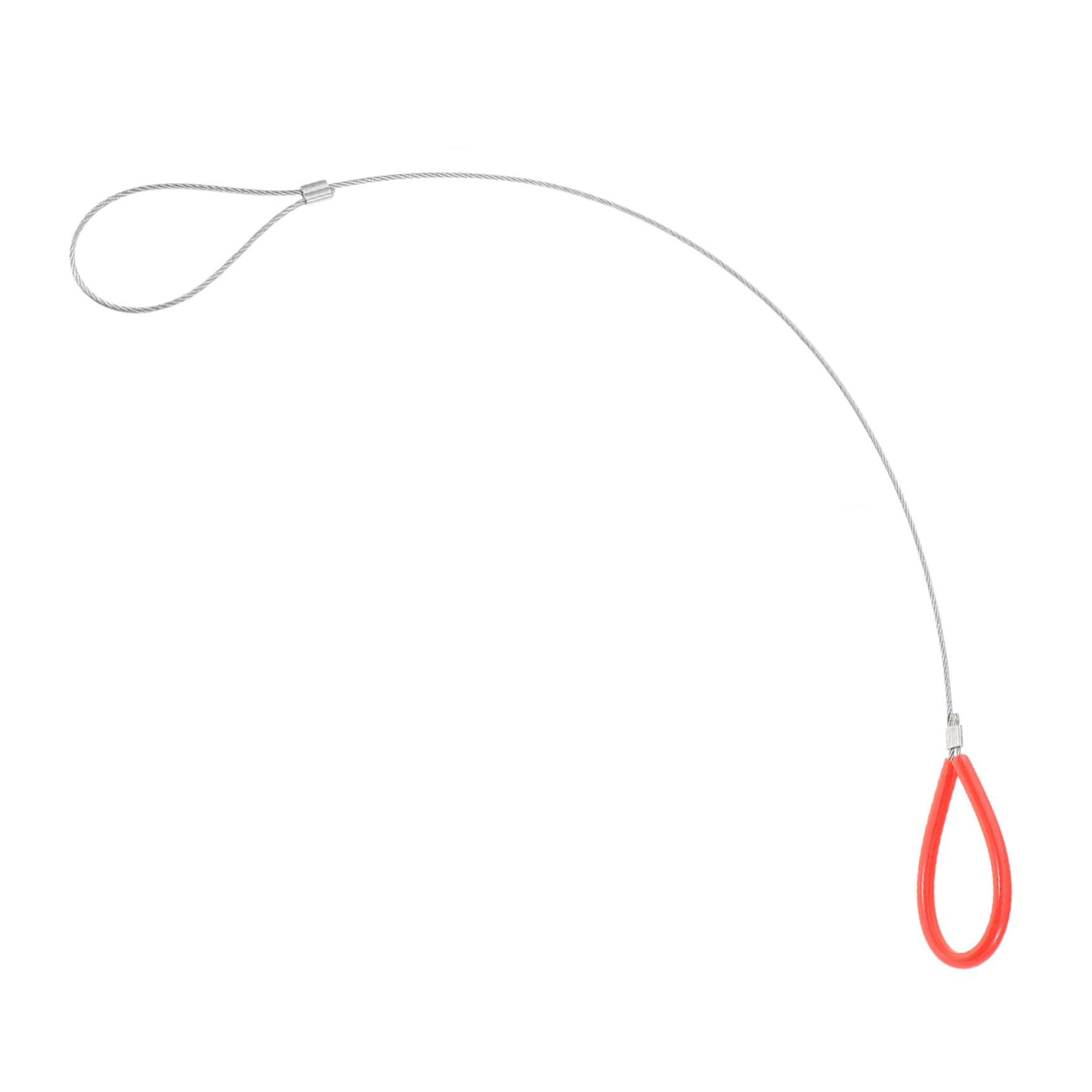 HAWILLOSCH Rope Cable Loop Double Ring Lock Security Steel Cable Lock Security Cable Safety Cables Silver Steel Wire